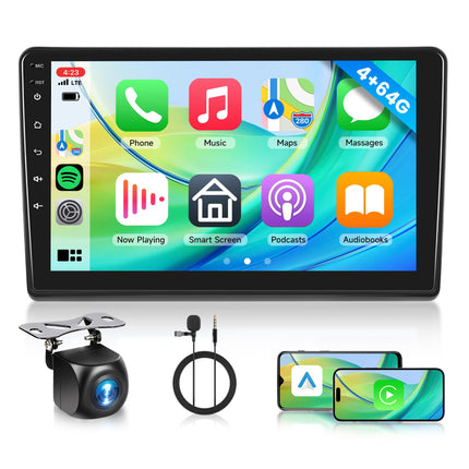 4+64G Android Car Radio for FIAT Ducato 3/Peugeot Boxer 2/Citroen Jumper 2 2011-2022 9 inch Wireless Carplay Car Radio with Android Auto Navi GPS Mirror Link Bluetooth FM/RDS/DAB/DVR/EQ Rear View Camera