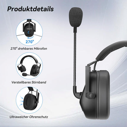 Came-TV 9-Pack Kuminik8 1.9GHz Wireless Intercom Headset, Full Duplex Intercom Communication System, 450m Long Distance with Noise Cancellation &amp; Zero Latency for Church Film Production Drone