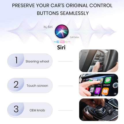 AIZEO juhtmevaba CarPlay adapter, ülikiire uuendus juhtmega CarPlayst juhtmevabaks, pistikprogrammiga ühilduv, miniatuurne ja stabiilne CarPlay juhtmevaba adapter, mis ühildub iPhone'i, iOS 10+ ja juhtmega CarPlayga autodega.