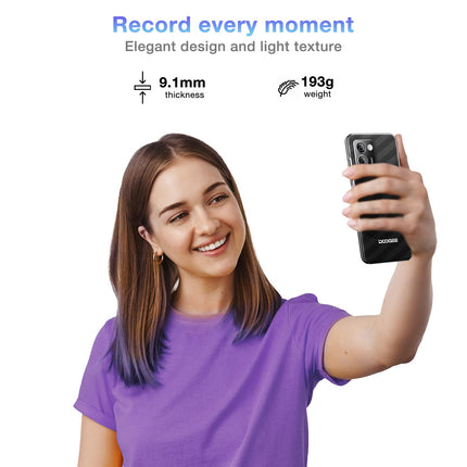DOOGEE N50 Pro lukustamata nutitelefon [2024. aasta väljalase], 20 GB RAM 256 GB ROM (1 TB TF-kaart), Android 13 nutitelefon, 6,52" HD+ lukustamata telefon, kaheksatuumaline, 50MP+8MP, 4G kahe SIM-kaardi/näotuvastuse/sõrmejäljelugejaga, 4200mAh aku