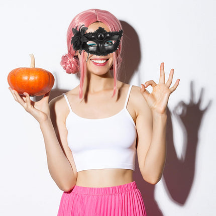 Holibanna 2-osaline poolmask elegantsete maskide jaoks Halloweeni karnevali ja cosplay pidudeks, ainulaadne ja dekoratiivne, sobib nii meestele kui naistele