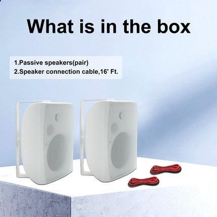 STUDIOFINIX 6.5-inch outdoor wall speaker 400W white