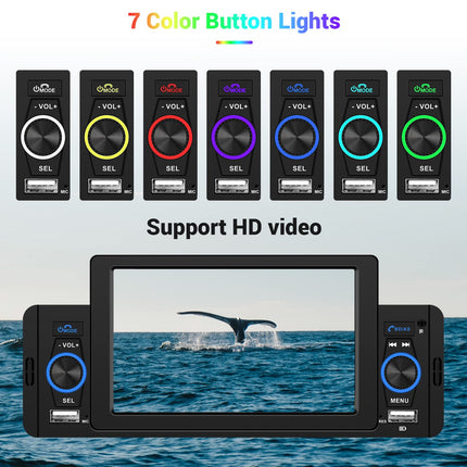 Hodozzy 1 DIN autoraadio, Carplay, Android Auto, 5-tolline puutetundlik ekraan, raadio, FM-raadio, stereo, Mirror Link, Bluetooth, USB/AUX-sisend, SD-kaardi pesa, juhtmevaba ...