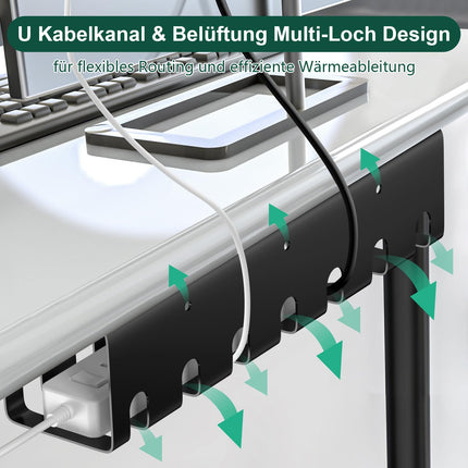 Oududianzi 2-osaline must kaablikanali laud, kaablijuhiku laud, kaablihalduslaua komplekt, kaablikandiku laud, kaablihalduslaua alus