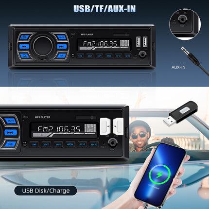 CAMECHO DAB/DAB+ 1Din Car Radio Bluetooth Handsfree Car MP3 Player Support FM Radio USB/AUX/TF Steering Wheel Control