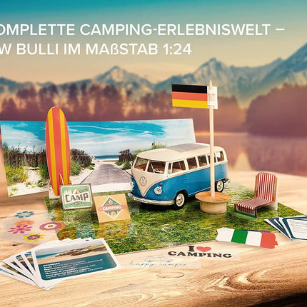 FRANZIS 55115 - Haagissuvila advendikalender, VW Bulli T1 metallmudeli komplekt mõõtkavas 1:24, koos 52-leheküljelise raamatuga