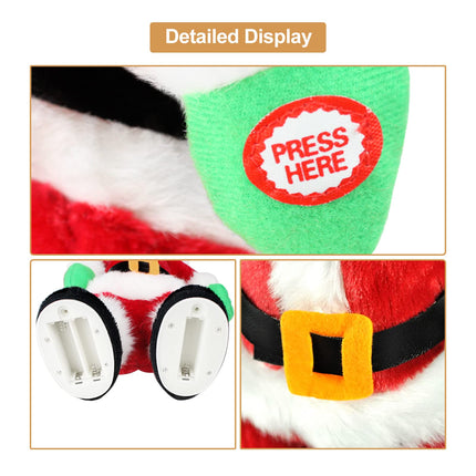 SdeNow Twerking Santa Claus, Hip Shaking Dancing Santa Claus with Music Singing and Animated Christmas Santa Claus for Kids-English Song