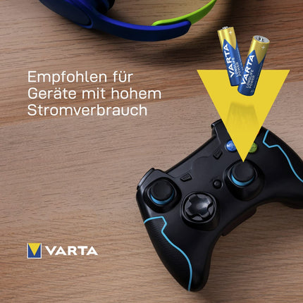 VARTA AA batteries, 40 pieces, Longlife Power, alkaline, 1.5V, for toys, wireless mice, flashlights, Made in Germany