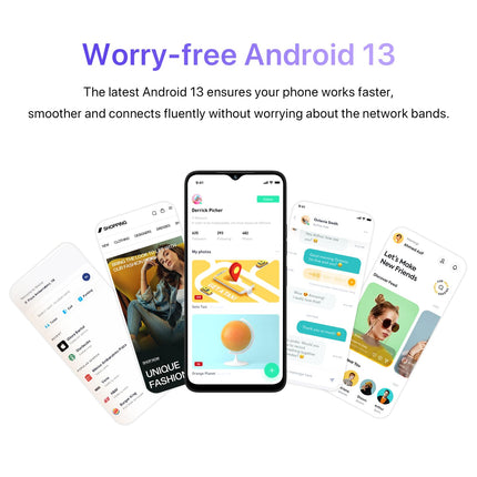 UMIDIGI C1 Plus mobiiltelefon ilma lepinguta, odav 2023, 13MP topeltkaamera 5150mAh, 3GB+32GB/1TB laiendatav Android 13 Octa Core 6.52" HD+ nutitelefon ilma lepinguta, Face ID/GPS, SIM-kaardi lukustuseta mobiiltelefonid