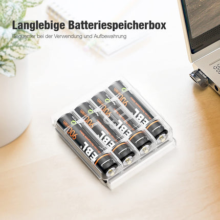 EBL Lithium Battery AAA - rechargeable AAA lithium batteries 1.5v with micro charging cable quick charge 4 pieces