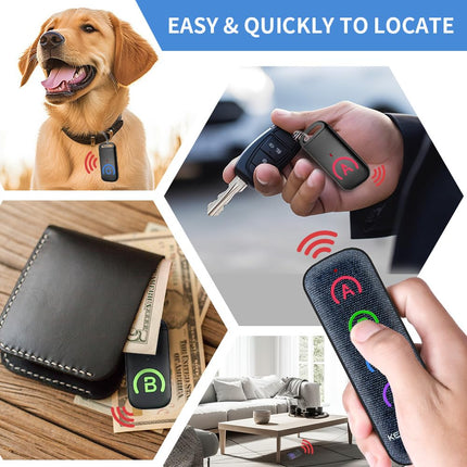 Key Finder, CHLOVOE Item Finder with Advanced Fabric Remote Control and Slim Receivers, Key Wallet Finder with 85 dB Loud (1 RF Transmitter, 4 Receivers)