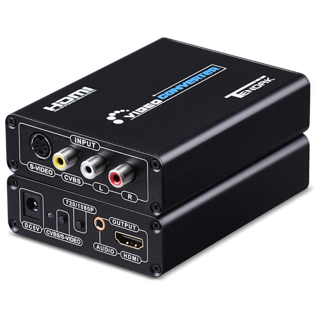 Tendak Composite S-Video AV RCA CVBS - HDMI adapter N64 PS2 - HDMI muunduri adapter toetab 720p/1080p 3RCA S-Video kaabliga
