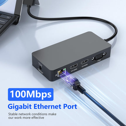 Microsoft Surface Dock 2 toiteadapteriga, 12-in-1 dokkimisjaam kahe HDMI+VGA-pordiga Surface Pro 11/10/9/8/X/7/6/5/4/3, sülearvuti 7/6/5/4/3/2/1, raamatu dokkimisjaam