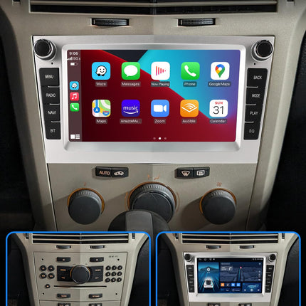 ESSGOO 1+32G juhtmevaba Carplay ja Android Auto autoraadio Vauxhalli, Opel Corsa C/D, Zafira B, Astra H, Zafira B, Meriva, Vivaro, Signum Combo jaoks, 7-tollise puutetundliku ekraaniga Bluetooth, FM, RDS, GPS, WiFi, hõbedane