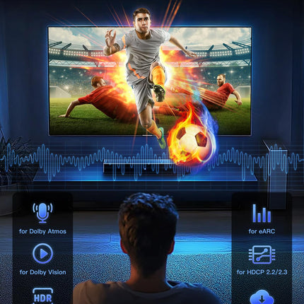 ARISKEEN 8K HDMI 2.1 kaabel 10M, 48Gbps kiire nailonist punutud HDMI-kaabel, toetab 8K@60Hz, 4K@120Hz, ühildub PS5/4 teleri, monitori, Blu-ray heliriba, DVD sülearvutiga