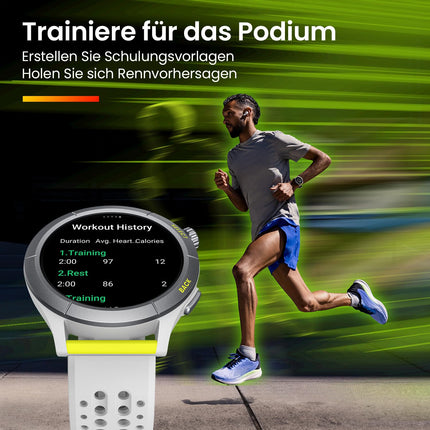 Amazfit Cheetah 47mm Running Smartwatch with Dual-Band GPS, Route Navigation and Offline Maps, Training Template, Heart Rate Monitor, Built-in Alexa, 14-Day Battery Life for Men and Women