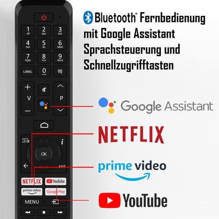 Telefunken Android TV 65-tolline televiisor (4K UHD nutiteler, HDR Dolby Vision, kolmekordne tuuner, Dolby Atmos) XU65AN751S