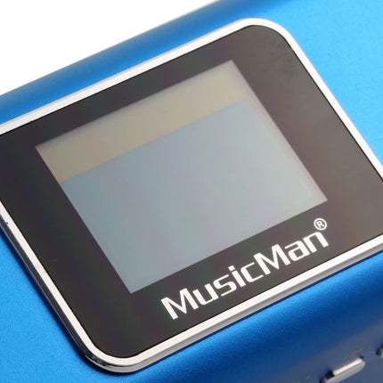 MusicMan TXX3548 MA Soundstation Stereo Speaker with Integrated Rechargeable Battery and LCD Display (MP3 Player, Radio, microSD Card Slot, USB Slot), Blue