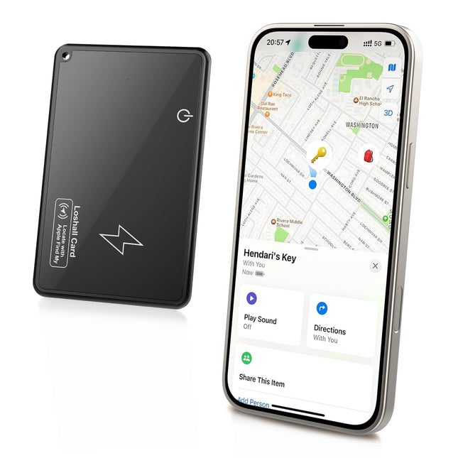 TiMOVO Slim Walleti jälgimiskaart Apple Find My jaoks (ainult iOS-ile) juhtmevaba laadimisega laetav rahakotiotsija käekottide, pagasisiltide, passide jaoks, IP68 veekindel Bluetooth-esemete jälgija, must