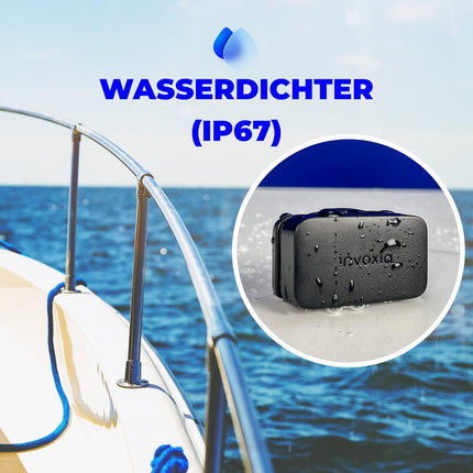 Invoxia Mini GPS Tracker - Veekindel GPS-jälgija reaalajas vargusvastase alarmiga - Kuni 3-kuuline aku tööiga - Sisaldab 3-aastast tellimust - Väike ja kerge - Vargusvastane kaitse võtmetele, paadile