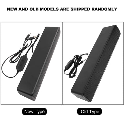 USB-heliriba arvuti kõlar, juhtmega stereoheliriba muusikapleier bass ruumilise heli kastiga 3,5 mm sisend lauaarvuti/sülearvuti/teleri/nutitelefoni/tahvelarvuti/MP3/MP4 jaoks (must)