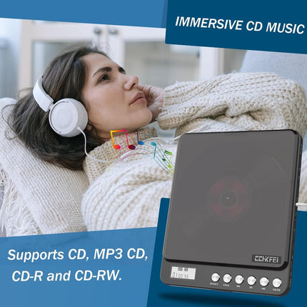 Kaasaskantav CD-mängija Bluetooth kõrvaklappidega, laetav CD-mängija kõlari ja FM-saatjaga, 2000mAh liitiumakuga, kaasaskantav CD-mängija täiskasvanutele, õpilastele ja lastele