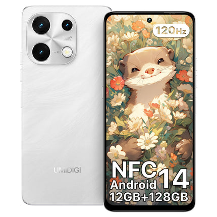 UMIDIGI Note 100 mobiiltelefon, Android 14 nutitelefon ilma lepinguta, 120Hz kaheksatuumaline, 12(6+6) GB + 128GB mobiiltelefon ilma lepinguta, 6,8 tolli, 50MP, näo- ja sõrmejäljelugeja, NFC, 5000mAh, GPS, kahe SIM-kaardiga nutitelefon