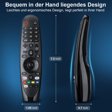 Häälega Magic kaugjuhtimispult LG teleritele UHD OLED QNED NanoCell 8K 4K nutiteleritele, Magic kaugjuhtimispuldi asendus originaalsele AKB75855501 AN-MR20GA MR21GA MR22GA MR19BA MR18BA-le, kursori funktsiooniga