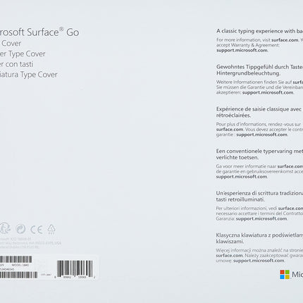 Microsoft Surface Go Type Cover, WiFi, must
