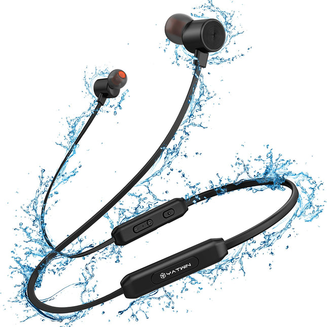 YATWIN Bluetooth-kõrvaklapid, spordikõrvaklapid, Bluetooth 5.0 spordikõrvaklapid 16-tunnise HiFi-heliga, IPX7 veekindlad kõrvaklapid, magnetilised ülikerged kõrvaklapid mürasummutava MEMS-mikrofoniga sörkjooksuks