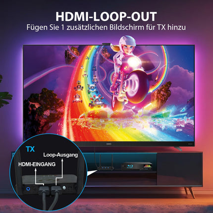 PAKITE juhtmevaba HDMI saatja ja vastuvõtja, HDMI silmusväljund, IR-puldi pikendaja, ulatus 200M/657FT, 1 saatjast 4 vastuvõtjani, 1080P 60Hz, video voogedastus digiboksist, sülearvutist, arvutist, Netflixist, YouTube'ist telerisse, projektorisse