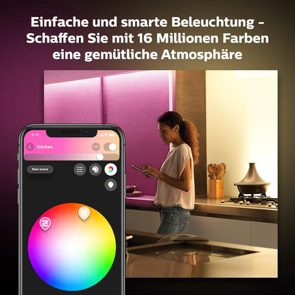 Philipsi Hue valge ja värvilise atmosfääriga Lightstrip Plus põhikomplekt V4 (2m + 1m), hämardatav LED-riba Hue valgustussüsteemile 16 miljoni värviga, nutikas valgustuse juhtimine hääle või rakenduse kaudu