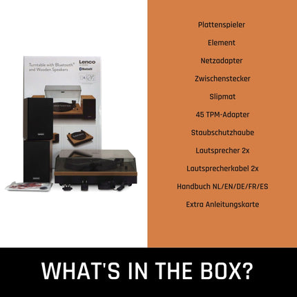 Lenco LS-300 - Hi-Fi plaadimängija Bluetoothiga - Väliste kõlaritega 2 x 10 W RMS - Rihmülekanne - Automaatne seiskamine - MDF-korpus - Puit