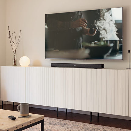 Denon DHT-S217 2.1 heliriba Dolby Atmose, sisseehitatud subwooferi, Bluetoothi, 4K UHD ja HDMI ARC-iga, must