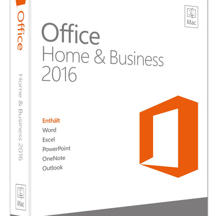 Microsoft Office Mac Home and Business 2016 (tootevõtmekaart ilma andmesalvestuseta)
