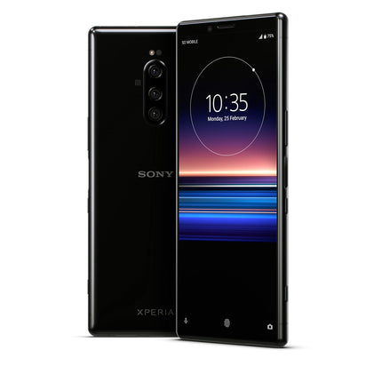 Sony Xperia 1 128 GB nutitelefon (16,5 cm (6,5 tolli) OLED-ekraan, kolmekordne kaamera, IP65/IP68, 6 GB RAM, Android 9) must