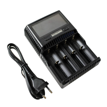 Nitecore SC4 4-pesaline professionaalne laadija Li-Ion, NiMH ja NiCd akude jaoks, LCD värviline ekraan