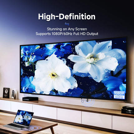 Svbony TransAir1 HDMI juhtmevaba saatja ja vastuvõtja, juhtmevaba intelligentse digitaalse ekraaniga, 9 5G kanalit, häireteta, 50–80 m ulatusega kaamera, teleri ja sülearvuti jaoks.