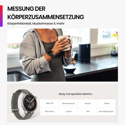 Amazfit Balance 46mm nutikell, kontaktivaba NFC-makse, tehisintellektiga treener, 14-päevane aku tööiga, une ja tervise jälgimine, GPS, 150 spordirežiimi, Bluetooth-kõned Androidile ja iPhone'ile
