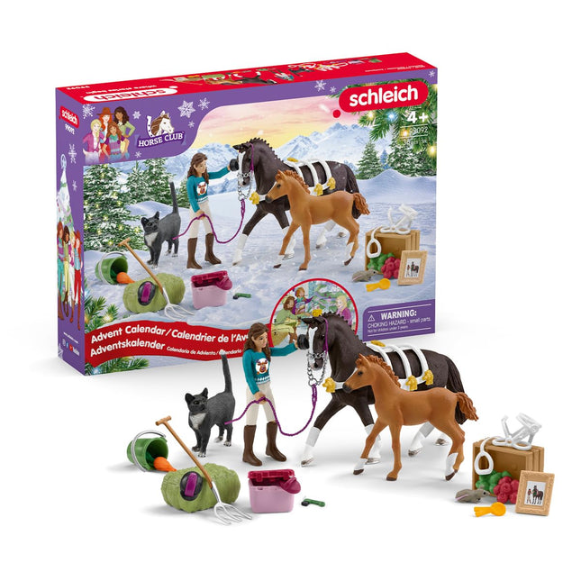 Schleich 99092 advendikalender Hobuklubi 2024, vanus 5+, HORSE CLUB - mängukomplekt, 36 osa