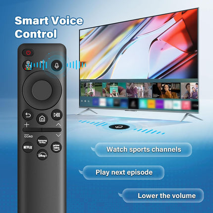 BN59-01432A Replacement Remote Control for Samsung, Universal Solar Voice Remote Control for Samsung Smart TVs with 4 Shortcut Buttons, Compatible with 2021-2022 Smart 4K HD TV