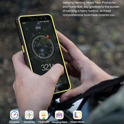 Ulefone Android 13 4G Outdoor Smartphone, Armor X12 – 6GB+32GB, 5.45" IP68 IP69K Rugged Phone Unlocked, Dual SIM+SD 3 Card Slots, 13MP Underwater Camera, Glove Mode, GPS NFC Green