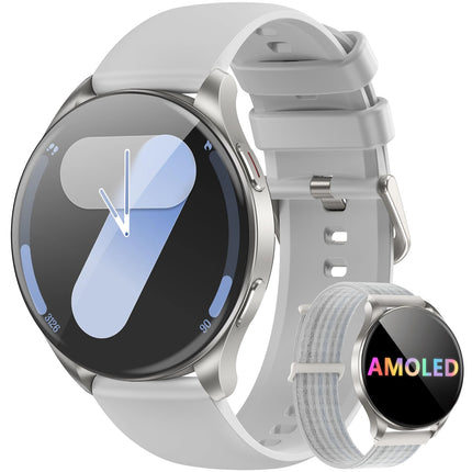 Blackview Smartwatch Men Women, 1.43'' AMOLED Screen, Virtual Always-On Clock, Fitness Watch with Phone Function, Make/Receive Calls, Sports Watch, Pedometer, Heart Rate Sleep Monitor, for Android iOS