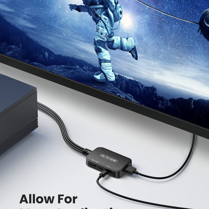 Viagkiki RCA to HDMI Converter, AV to HDMI Adapter with Cable, Composite Audio Video Converter for PS1, PS2, PS3, STB, Xbox, VHS, VCR, Black-Ray DVD Players