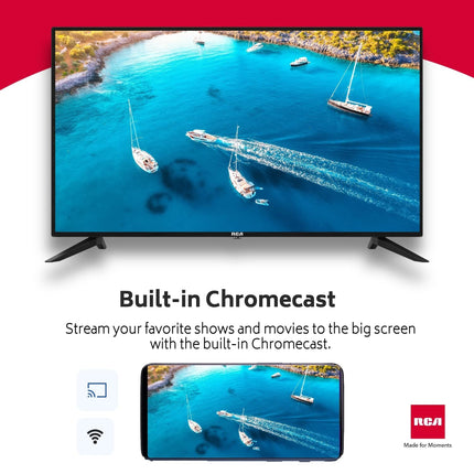 RCA RS42 Android TV 42-tolline (106 cm) nutiteler Google Assistantiga, Chromecast, Netflix, Prime Video, Google Play pood DAZN-i, Disney+ jne jaoks, BT pult, WiFi, kolmekordne tuuner