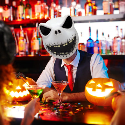 Yearsahrk Jack Skellingtoni maski kostüüm lateksist anime mask õudusunenägu jõulud Jacki mask karnevali halloweeni kostüümi rekvisiidid täiskasvanutele (Jack Skellingtoni mask)