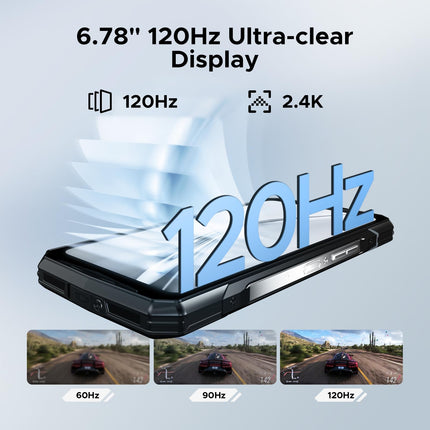 DOOGEE V40 PRO Outdoor Handy Ohne Vertrag 5G mit 1.47" Rear Screen - MediaTek Dimensity 7300 Android 14 Handy, 36GB RAM + 512GB ROM Outdoor Smartphone, 6.78” FHD+ 120Hz, 200MP, 8680mAh Baustellenhandy