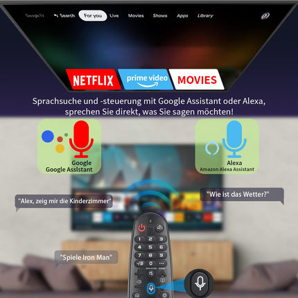 Gvirtue Magic Remote pult LG telerile Kaugjuhtimispult LG MR20GA AKB75855501 MR19BA MR18BA Magic Remote, ühildub LG Magic Remote puldiga LG nutiteleri LED OLED 4K Nanocell häälfunktsiooniga