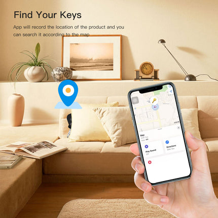 DoHome esemete jälgimise minivõtmeotsija töötab Apple Find My rakendusega (ainult iOS-ile) väikeste esemete leidja võtmete, pagasi ja muu leidmiseks, 80 m tuvastusulatus, valge, 1 pakk