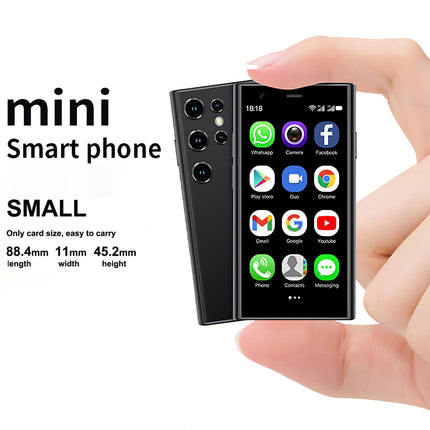 Hipipooo mininutitelefon 3-tolline Android 8.1 kahe SIM-kaardiga minitelefon 1000mAh aku 0.3MP + 2MP kaamera 2GB + 16GB (3G must)